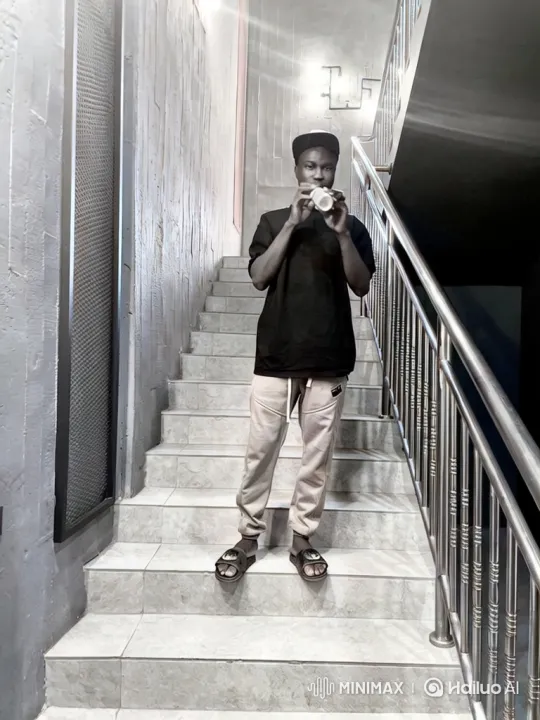 Young Man and Woman Ascend Staircase in Colorful Transformation – AI Generated Video | Hailuo AI