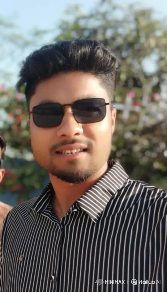 Young Man in Park: Changing Smile Amidst Gentle Breeze – AI Generated Video | Hailuo AI