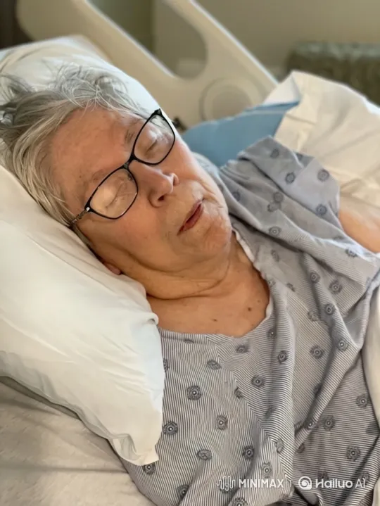Elderly Woman Sleeping Peacefully in Hospital Bed – AI Generated Video | Hailuo AI
