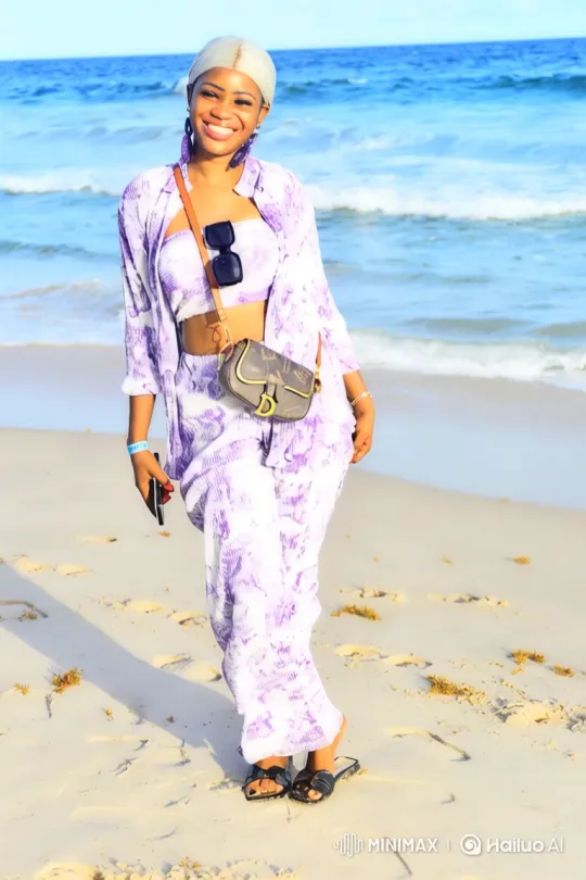 Woman on Beach Runs to Private Jet Cabin – AI Generated Video | Hailuo AI