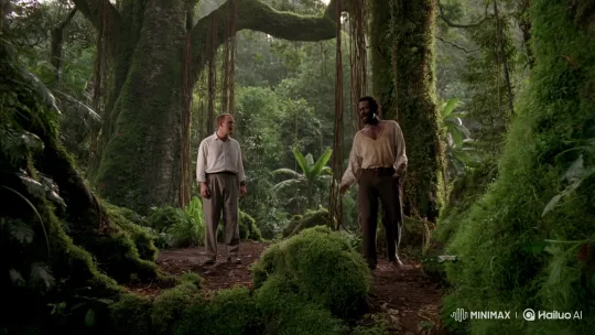 Weary Man Finds Mysterious White Man on Jungle Mountain – AI Generated Video | Hailuo AI