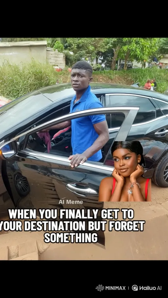 Man Realizes Mistake Beside Shiny Black Car – AI Generated Video | Hailuo AI