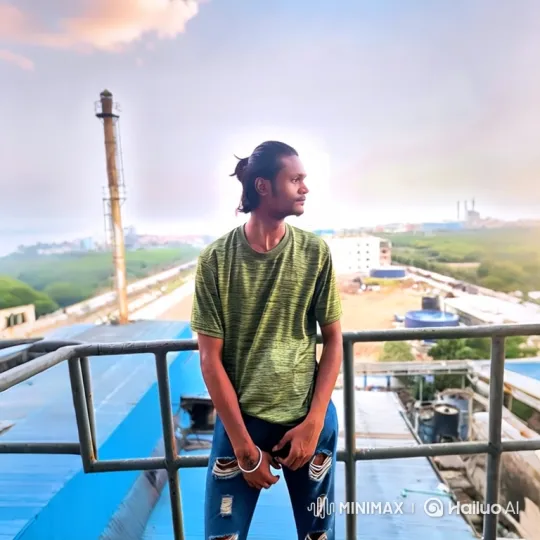 Young Couple Embraces on Industrial Dusk Background – AI Generated Video | Hailuo AI