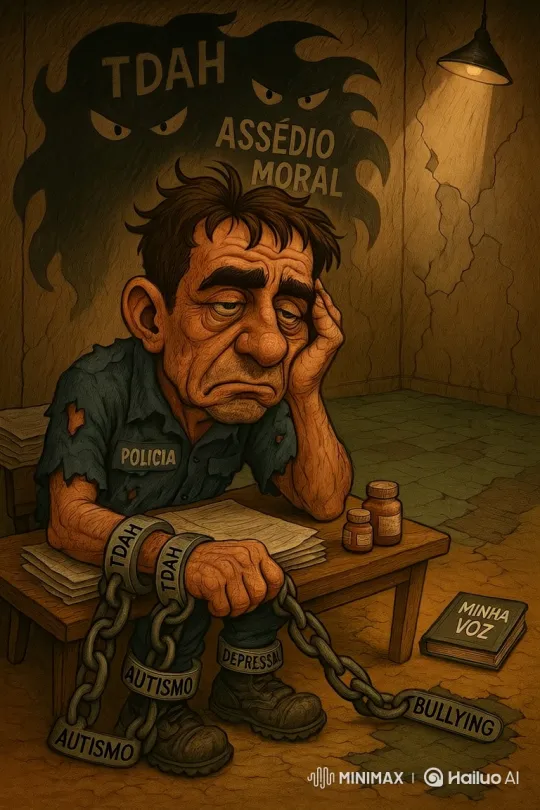 Despondent Man Shackled by Shadows of Mental Struggles – AI Generated Video | Hailuo AI