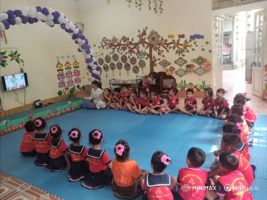 Preschool Classroom: Teacher Leads Animated Lesson – AI Generated Video | Hailuo AI