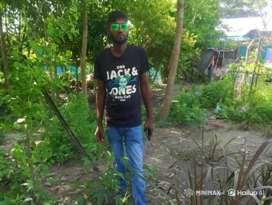Man in Garden Approaches Vintage Car – AI Generated Video | Hailuo AI