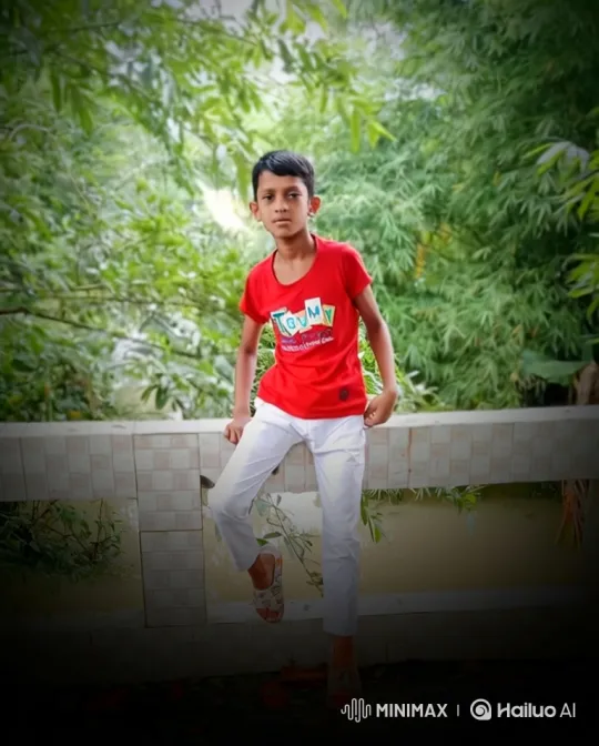 Young Boy in Nature, Gradual Smile, Static Cam – AI Generated Video | Hailuo AI