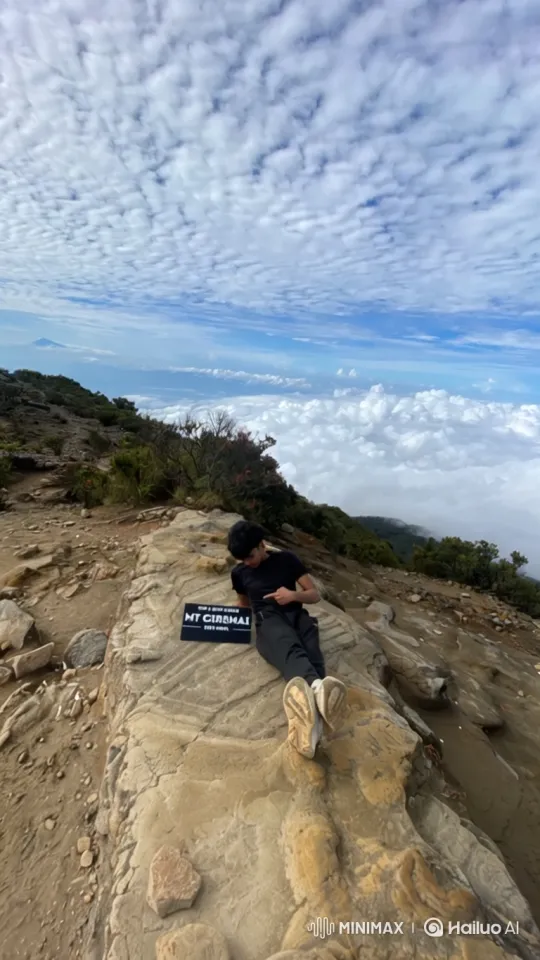 Cinematic Zoom-Out from Mt. Ciremai to Earth in Space – AI Generated Video | Hailuo AI