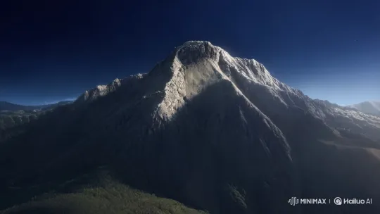 Cinematic Zoom Out: From Mountain Peak to Earth in Space – AI Generated Video | Hailuo AI