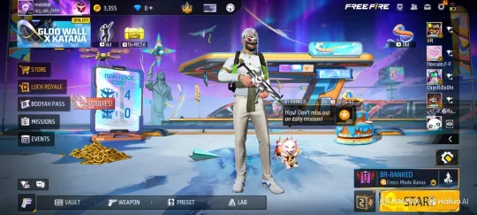 Futuristic Video Game Character Prepares in Snowy Lobby – AI Generated Video | Hailuo AI