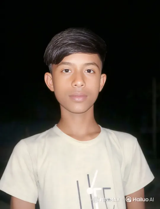 Boy's Subtle Smile in Static Portrait Video – AI Generated Video | Hailuo AI