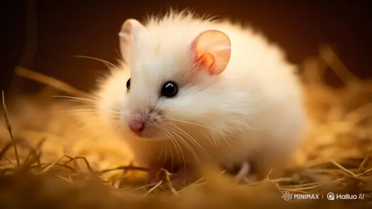 Hamster in Mini Work Vest Stands Upright, Pounds Fist in Determination – AI Generated Video | Hailuo AI