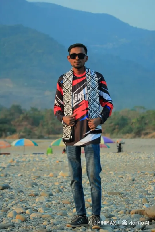Young Man Enjoying Scenic Mountain View – AI Generated Video | Hailuo AI