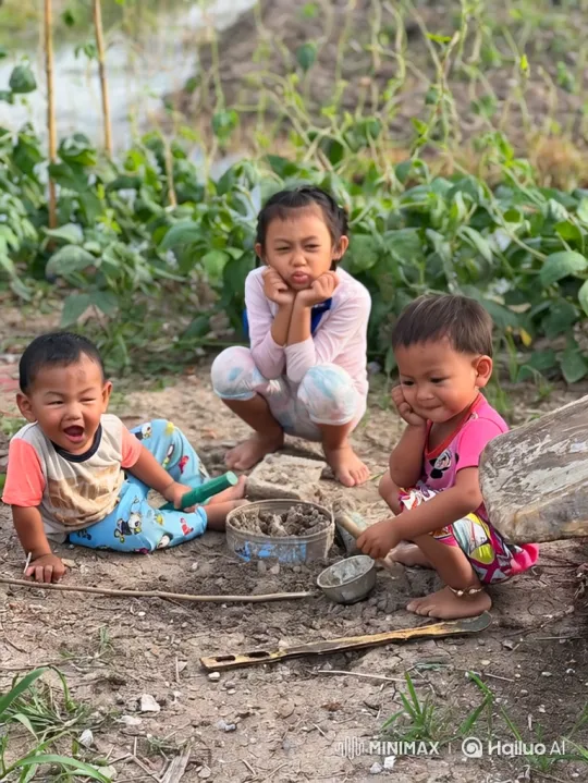 Children Playing and Mimicking Martial Arts – AI Generated Video | Hailuo AI