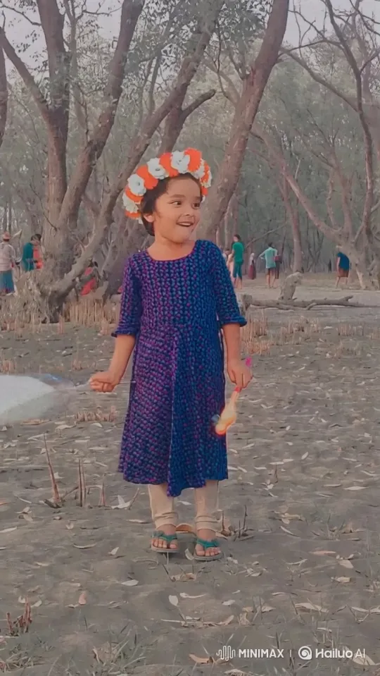 Young Girl in Woods Embraces Joyful Solitude – AI Generated Video | Hailuo AI