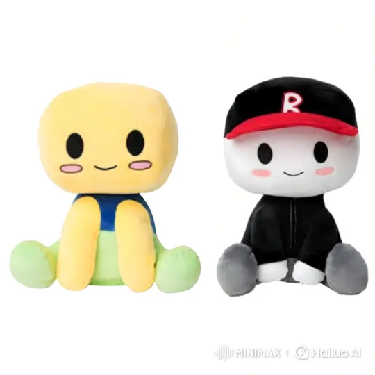 Animated Plush Toys Engage in Gentle Interaction – AI Generated Video | Hailuo AI