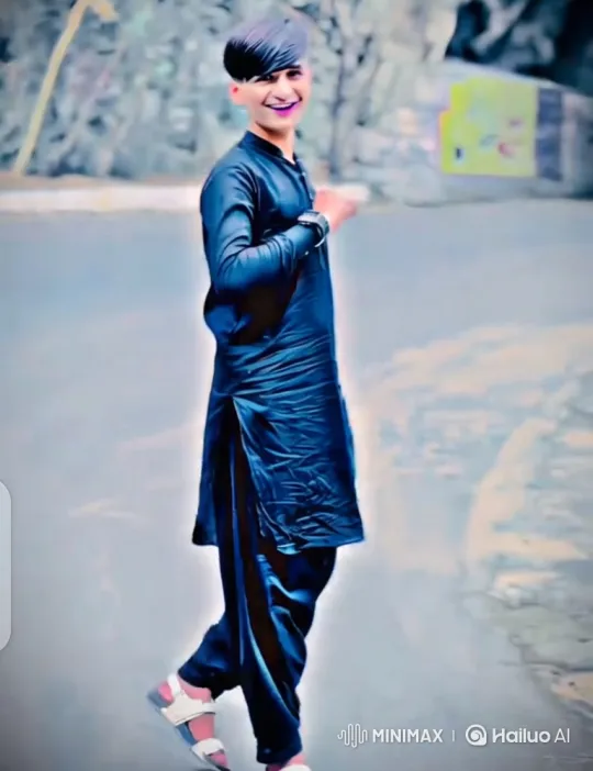 Young Man in Blue Attire Smiles Confidently – AI Generated Video | Hailuo AI