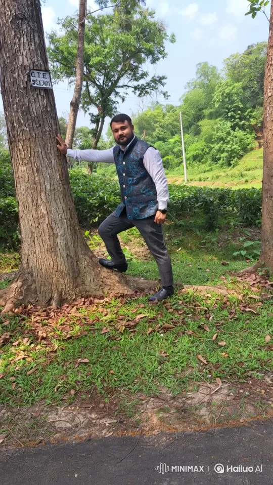 Man in Stylish Outfit Enters Luxury Sedan in Park – AI Generated Video | Hailuo AI