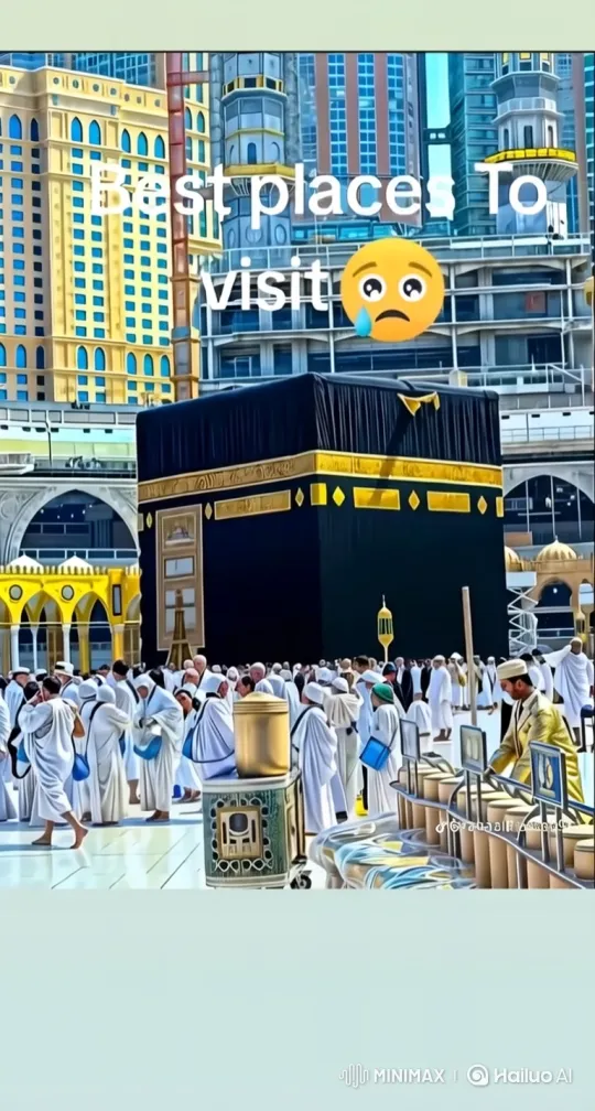 Crowd of Pilgrims Gather at Sacred Black Cubical Building – AI Generated Video | Hailuo AI