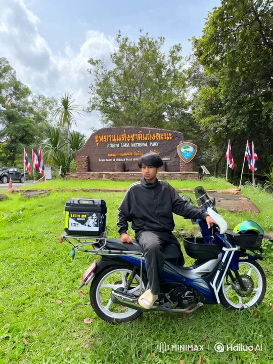 Motorcyclist's Journey from Thailand to Earth's Orbit – AI Generated Video | Hailuo AI