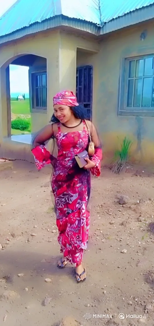 Woman in Vibrant Dress Approaches Truck in Dirt Yard – AI Generated Video | Hailuo AI