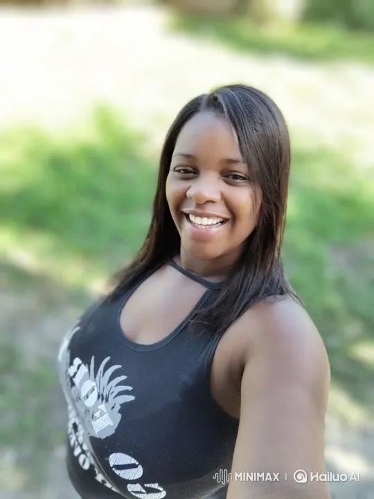 Joyful Black Woman Smiling Outdoors – AI Generated Video | Hailuo AI