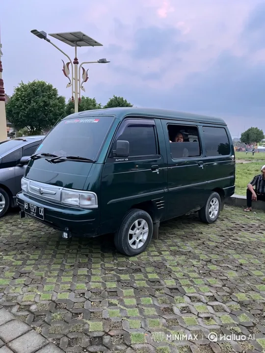Van Lowering Its Body on Permeable Pavers – AI Generated Video | Hailuo AI