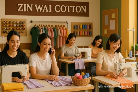 ZIN WAI COTTON: Crafted with Care – A Workshop's Dedication – AI Generated Video | Hailuo AI
