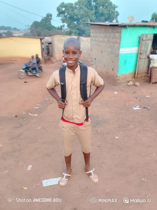 Young Boy's Joyful Encounter in Village Setting – AI Generated Video | Hailuo AI