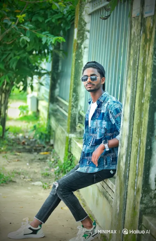 Young Man in Casual Style Stands Confidently – AI Generated Video | Hailuo AI