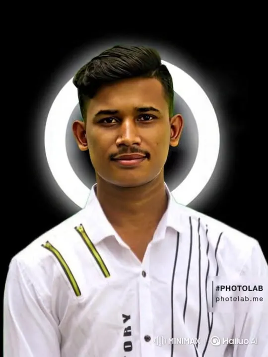 Young Man's Serene Smile in a Dramatic Portrait – AI Generated Video | Hailuo AI