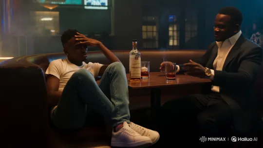 Intense Persuasion in an Exclusive Lounge Setting – AI Generated Video | Hailuo AI