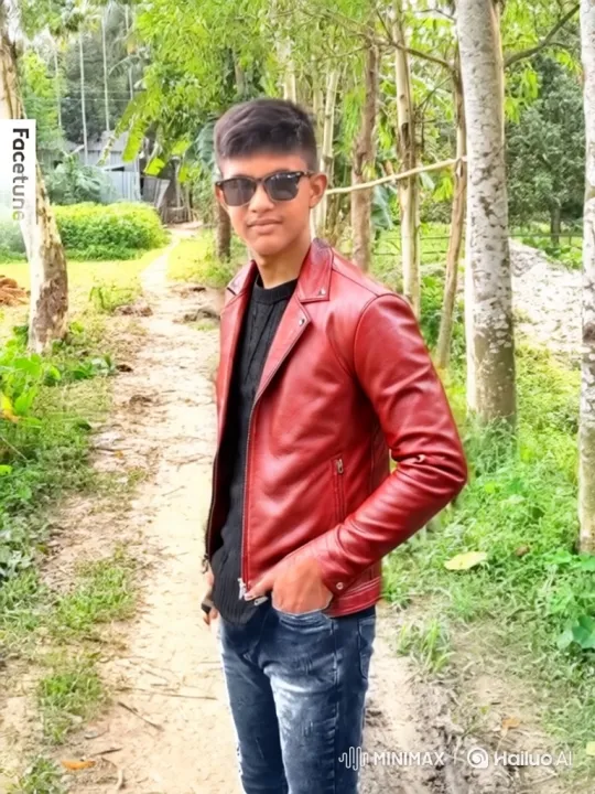 Young Man in Red Jacket Enters Car on Wooded Path – AI Generated Video | Hailuo AI