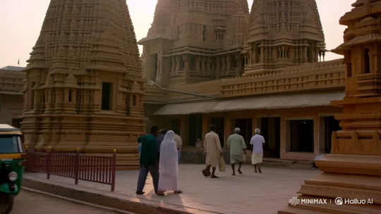 Sunrise Reveals Carved Temples in Banaras – AI Generated Video | Hailuo AI