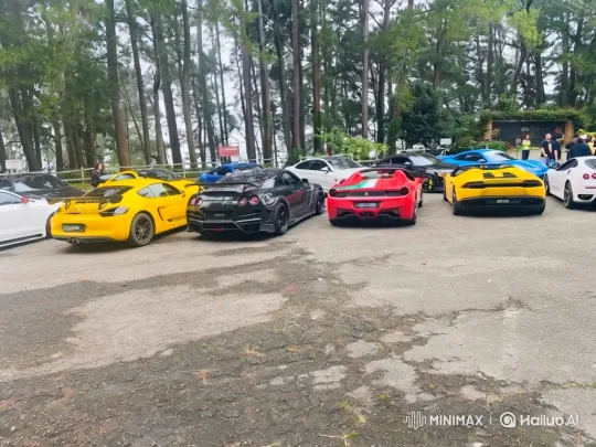 Luxury Sports Cars at Mountain Peak with Earth from Space View – AI Generated Video | Hailuo AI
