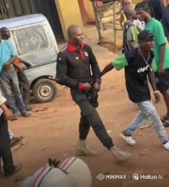 Outdoor Confrontation Ends in Grappling Struggle – AI Generated Video | Hailuo AI