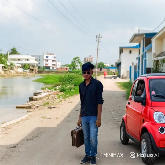 Young Man Upgrades from Red Car to Lamborghini – AI Generated Video | Hailuo AI