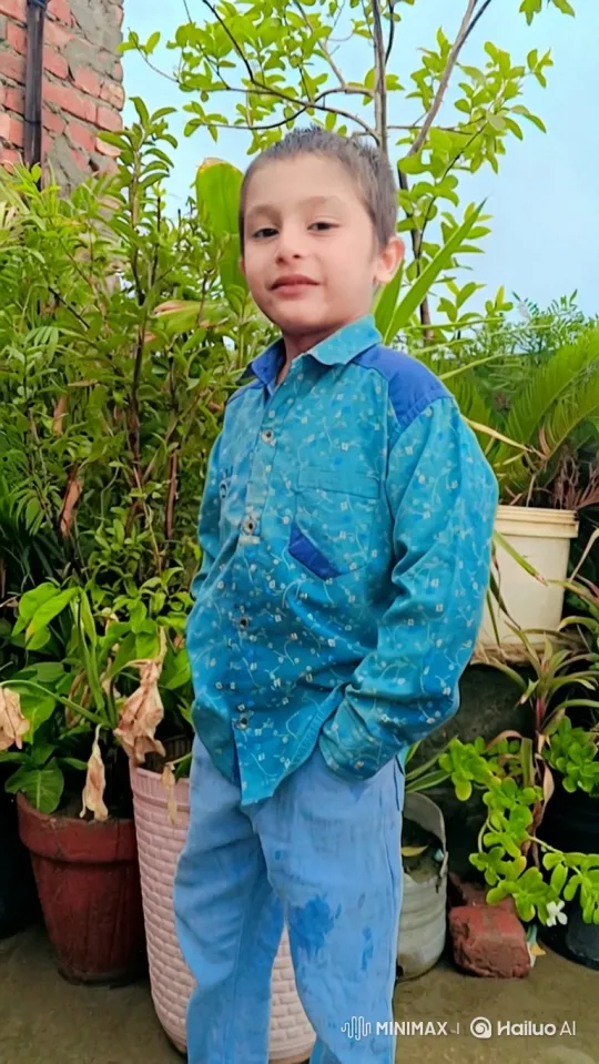 Close-Up Portrait of a Confident Boy in Nature – AI Generated Video | Hailuo AI