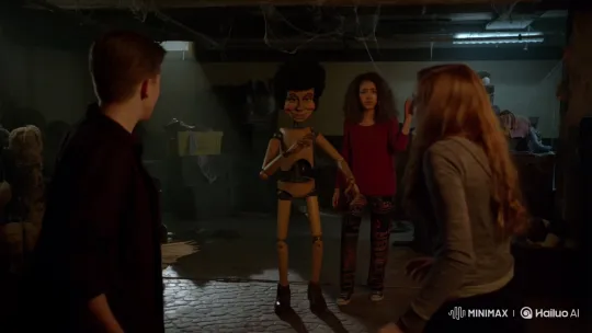 Teen Volunteers Hunted by Puppet in Creepy Theater – AI Generated Video | Hailuo AI