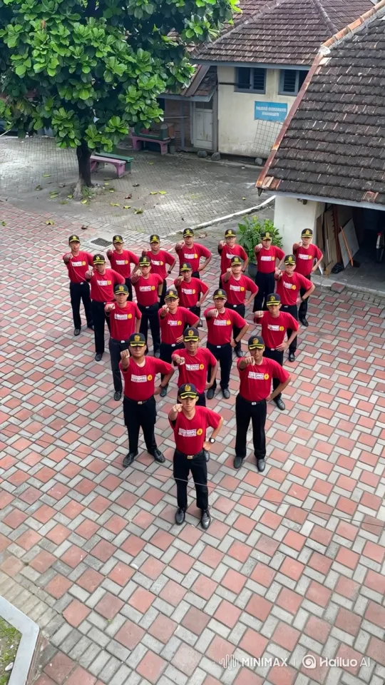 Uniformed Young Men in Synchronized Formation – AI Generated Video | Hailuo AI