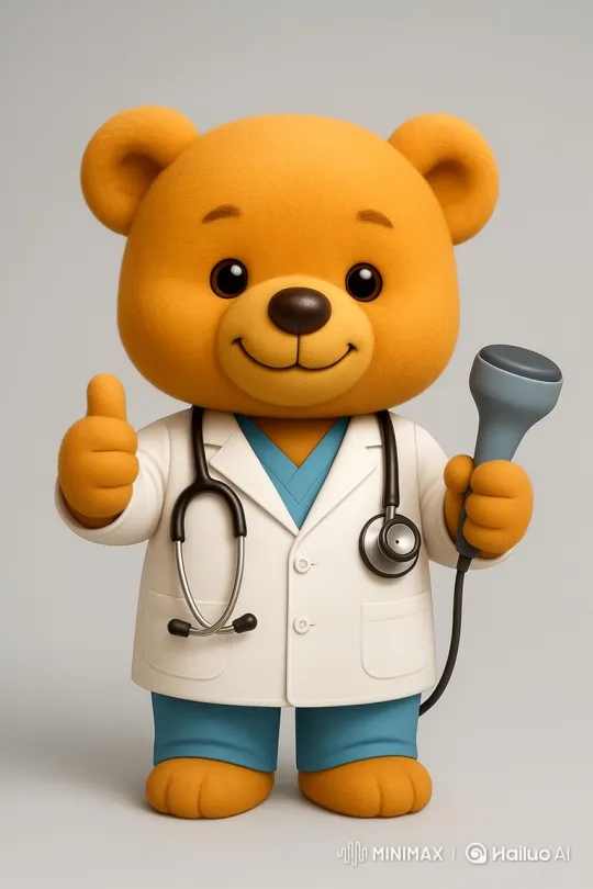 Teddy Bear Doctor Greets and Approaches Viewers – AI Generated Video | Hailuo AI