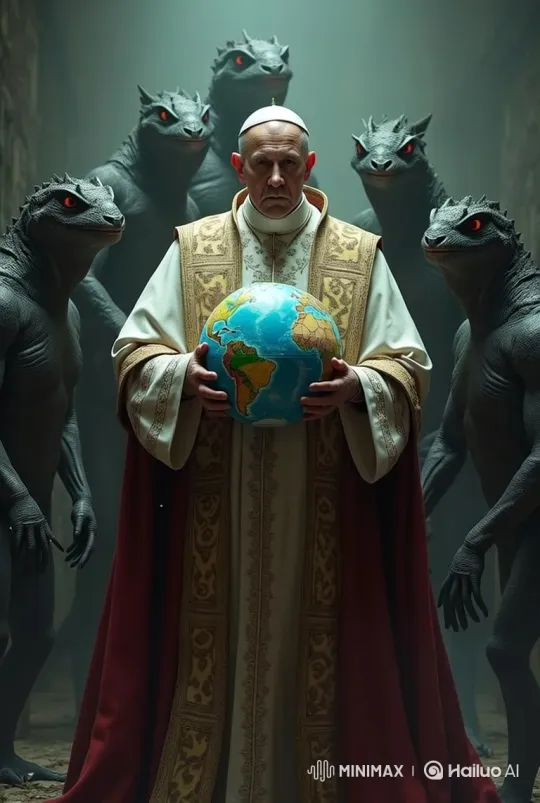Man in Religious Robes Levitates, Rotates Earth Globe – AI Generated Video | Hailuo AI