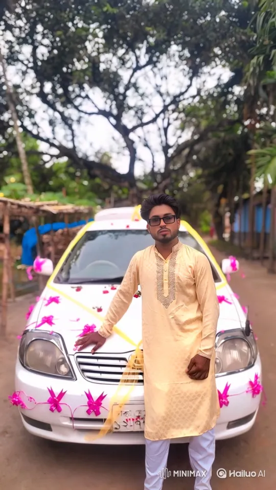 Young Man in Tunic Gets into Rolls-Royce and Drives Off – AI Generated Video | Hailuo AI