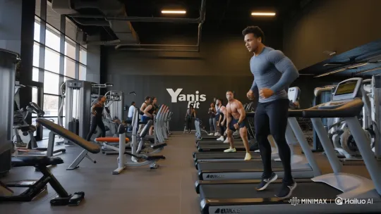 Yanis Fit Gym: Energizing Workout Experience – AI Generated Video | Hailuo AI