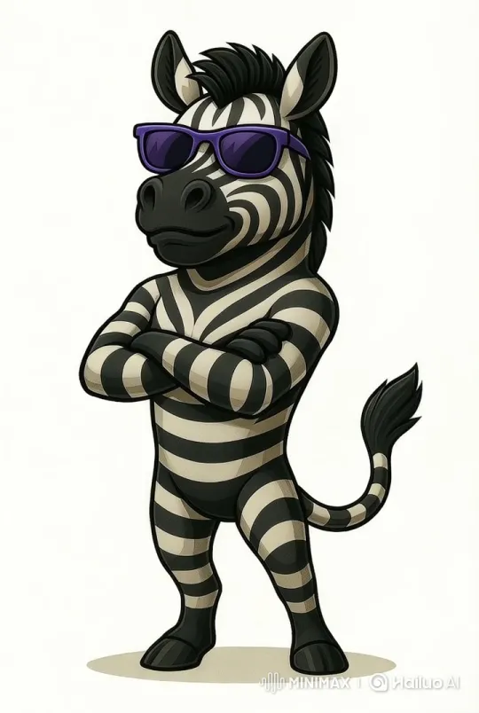 Animated Zebra Expresses Positivity with Gestures – AI Generated Video | Hailuo AI