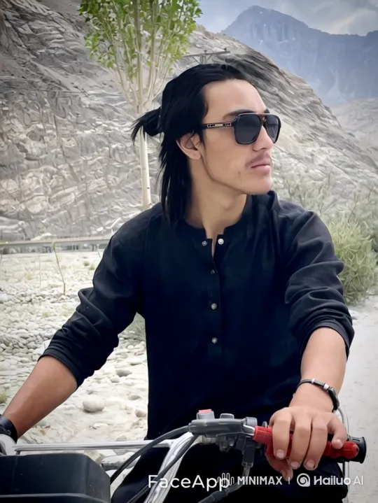 Young Man Transitions from Motorcycle to Lamborghini in Desert Valley – AI Generated Video | Hailuo AI