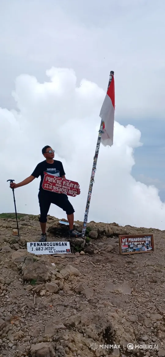 Man Triumphantly Stands on Mountain Summit – AI Generated Video | Hailuo AI