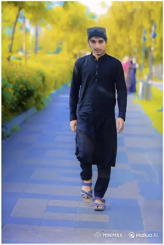 Young Man Walking Along Park Path with Car Passing By – AI Generated Video | Hailuo AI