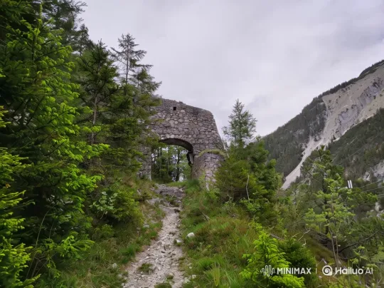 Journey to Ancient Ruins Through a Mystical Stone Archway – AI Generated Video | Hailuo AI