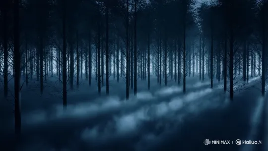 Dawn Forest: Anticipation of an Oncoming Storm – AI Generated Video | Hailuo AI